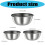 Stackable Stainless Steel Serving Bowls With Transparent-Gold 4