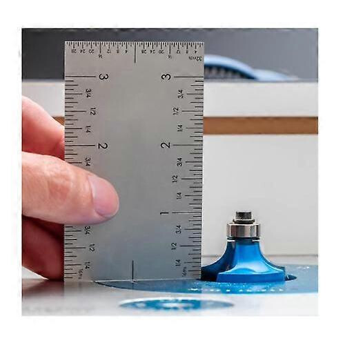 Square Edge Ruler,3'' Pocket Rule,Durable Stainless Slide Precision Rule 1