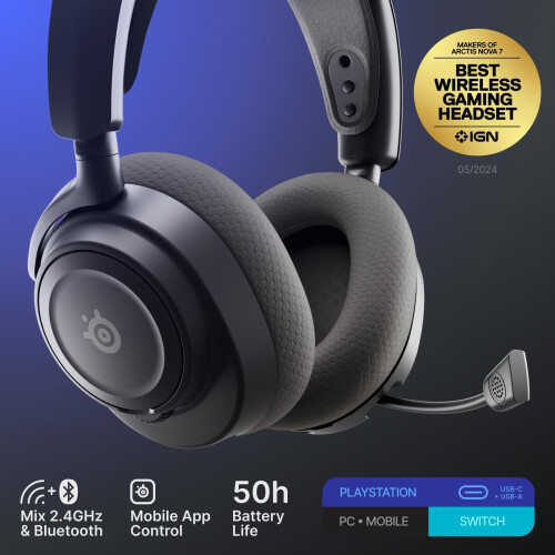SteelSeries SteelSeries Arctis Nova 7P Gen 2 Wireless Gaming Headset Black 1