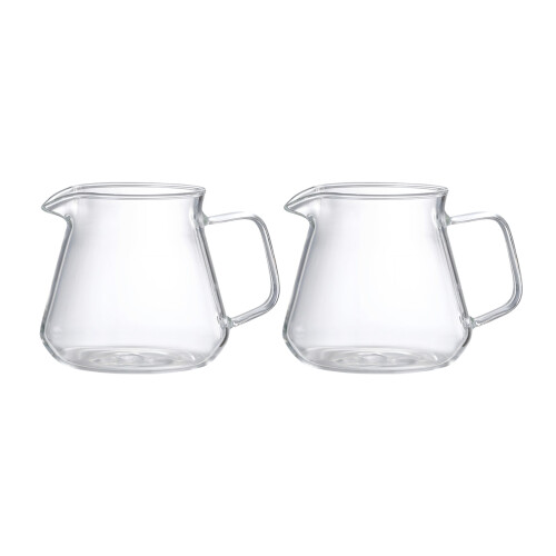 2PCS Glass Coffee Tea Server Pot Hand Pour Coffee Server-300ml