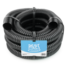 (40mm 1.5 Inch 5m) Pisces Black Flexible Garden Pond Corrugated Filter Pump Hose Tubing Natural Looking Hidden Tubing