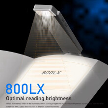 2X LED Rechargeable Clip- Book Light 3 Colors 5 Brightness Bed Reading Night Light Eye Protection Lamp Book Lamp