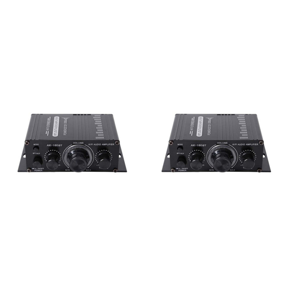 2X Ak-160Bt 2 Channel Power Amplifier Audio Home Theater Amplifier Support -Compatible With Usb/ Aux Input 6032474596394