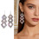 2Pcs Elegant Belly Dancing Earrings With Rhinestones For-flame 3