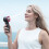 Portable Handheld Fan Portable 4 Speed Adjustable Battery-White 5