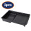 2pcs 10 inches Plastic Black Paint Tray Pad Rollers Section Reusable Heavy Duty 1