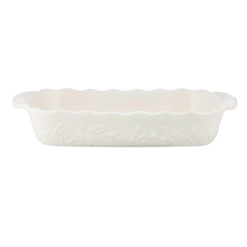 Mason Cash Large Baking Dish Rectangular Oven Stoneware Mason Cash Cream Embossed Floral