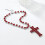 Collier superposé unique à pendentif croix surdimensionné-Bleu 6