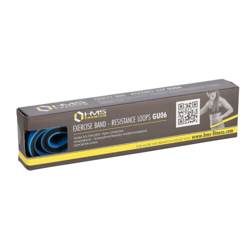 Fascia elastica per esercizi, blu/nera, resistenza regolabile 2