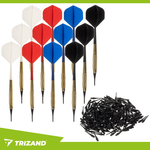 Set di freccette per bersaglio elettronico, 12 pezzi + 200 punte 2