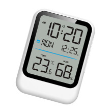 Thermometers Hygrometer Alarm Clock With Celsius-White