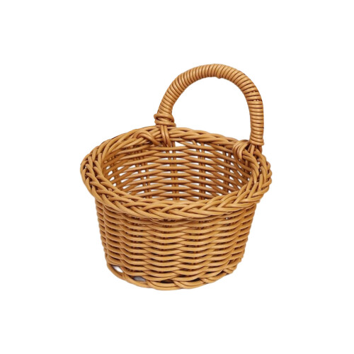 Classical Woven Design Plastic Storage-Round hanging basket