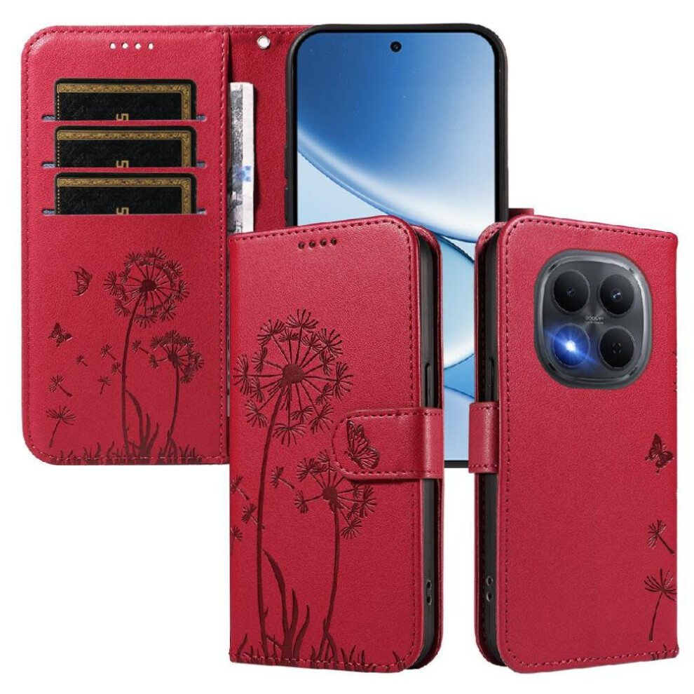 Compatible With Xiaomi Redmi Note 15 4G/5G Flip Case With Card Slots And Wrist Strap Dandelion Print Leather Phone Case Stylish And Protective 764563338597