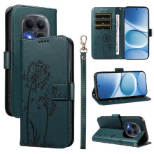 Compatible with Xiaomi Redmi Note 15 4G/5G Flip Case with Card Slots And Wrist Strap Dandelion Print Leather Phone Case Stylish And Protective