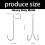 Set Of 2 Space Saving Door Mounted Hooks Rustproof Stainless 3