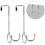 Set Of 2 Space Saving Door Mounted Hooks Rustproof Stainless 4