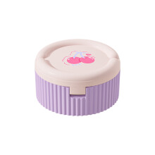 Silicone Pills Case With Leakproof Drinking Cup Travel-Purple