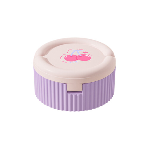 Foldable Travel Drinking Cup With Detachable Pills-Purple
