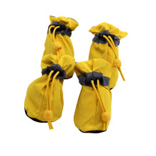 4Pcs Dog Feet Cover Protective Socks Shoes for Pet with-Yellow