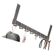 Modern Door Back Hook Drilless Installation-Gray 8 hooks