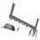 Modern Door Back Hook Drilless Installation-Gray 8 hooks 1