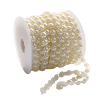 Artificial Pearls String Beads Chain-10mm semicircular pe