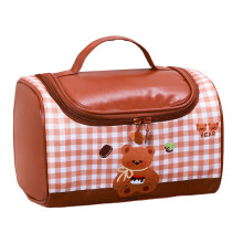 Cute PU Travel Toiletry Bag Spacious Compartments For-D