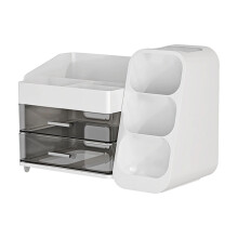Organisateur de bijoux de maquillage, tiroirs-Blanc