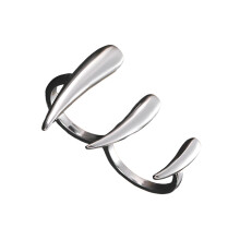 Lange Krallenringe, minimalistisches Design,-Silber