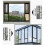 Car One Way Mirror Reflective Window Cling For-Green and silver 4