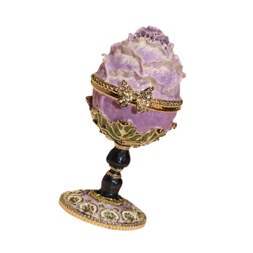 Boîte de rangement de conceptions d'œufs à pieds hauts-Violet
