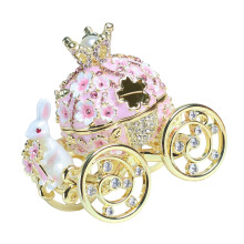 Boîte à bijoux en alliage sur le thème du lapin, style-Rose
