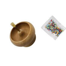 Handcrafted Bead Spinner Tool With Glossy Wooden Bowl And strong