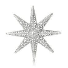 Secure Lock Alloy Brooch Lapel Pin For Long Term Wear In-Silver