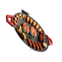 Nonstick Electric Grill Pan Smokeless Indoor Round-40cm A