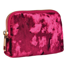 Versatile Velvety Jewelry Bag Multifunctional Design-rose red
