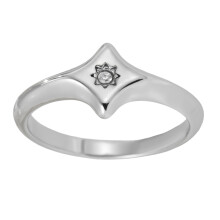 Star Accent Diamonds Rings Suitable For Various Finger-7 silver