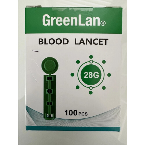 Greenlan Blood Lancet x 100 - 28g