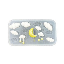 Mini moule en Silicone nuage et lune, fournitures-lune. nuages