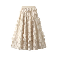 (One Size, Beige) Jupe en tulle et streetwear.