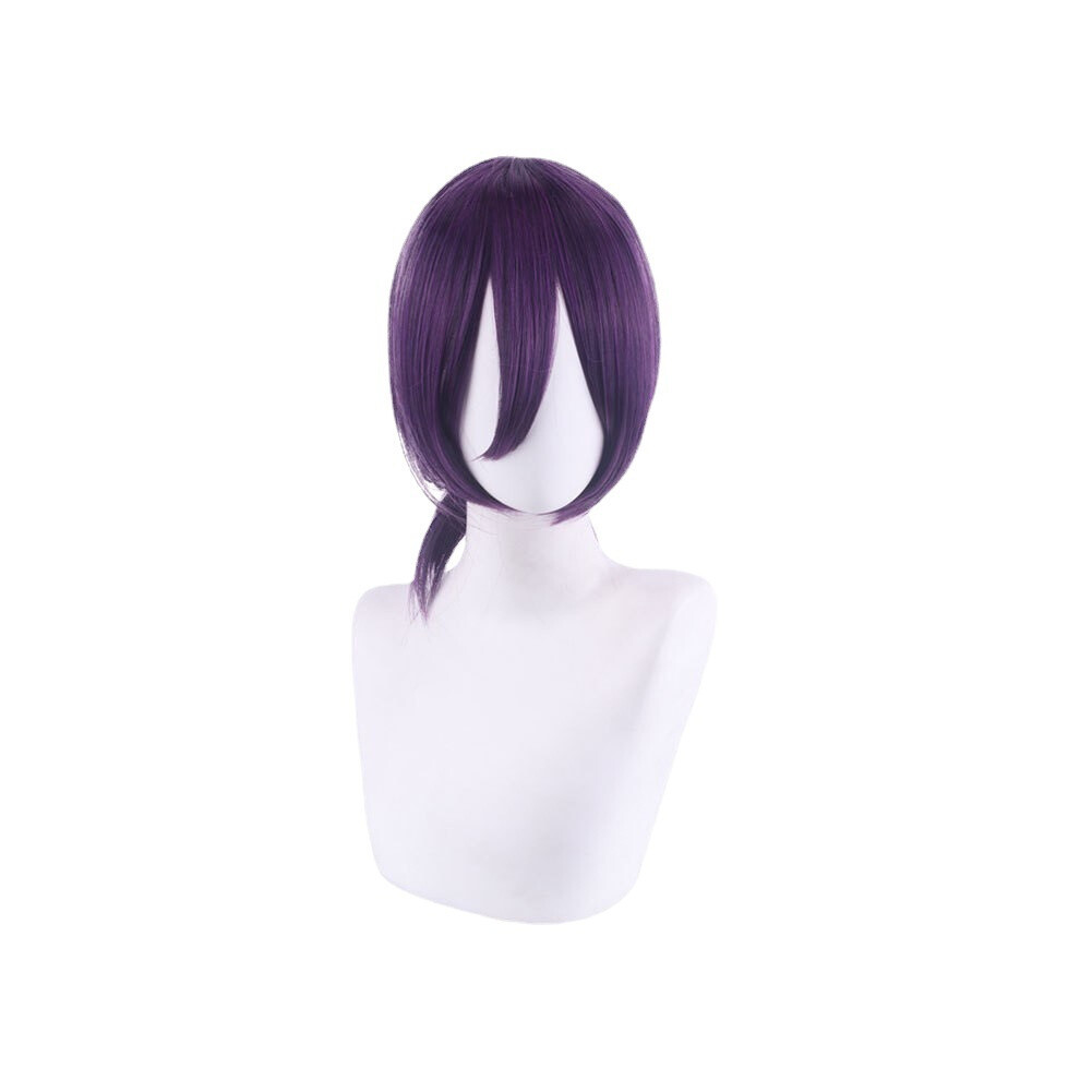 Unisex Purple Cosplay Wig Ponytail Synthetic Hair Wigs Cosplay Props