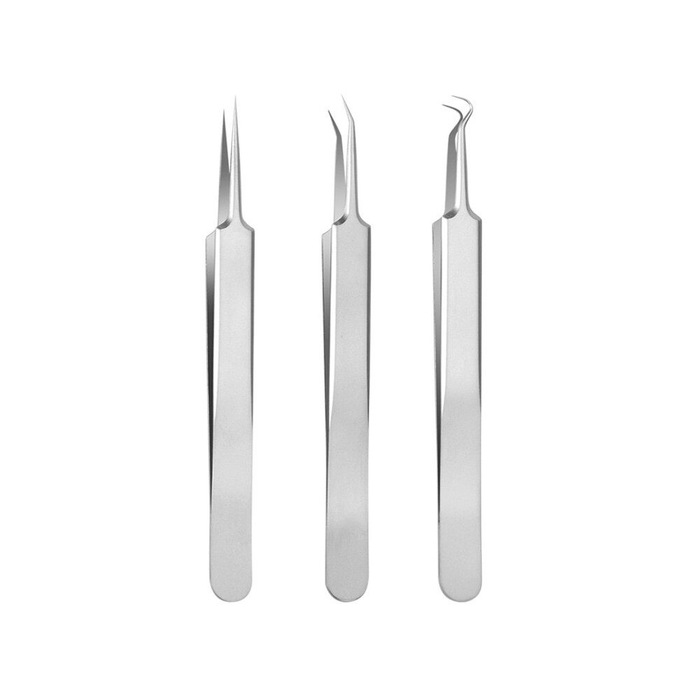 Blackhead Remover Kit - Blackhead Tweezers Removal Tool 3 pcs Comedone Pimple Extractor Tool, Acne Blemish Kit for Blackhead, pimple Tool,
