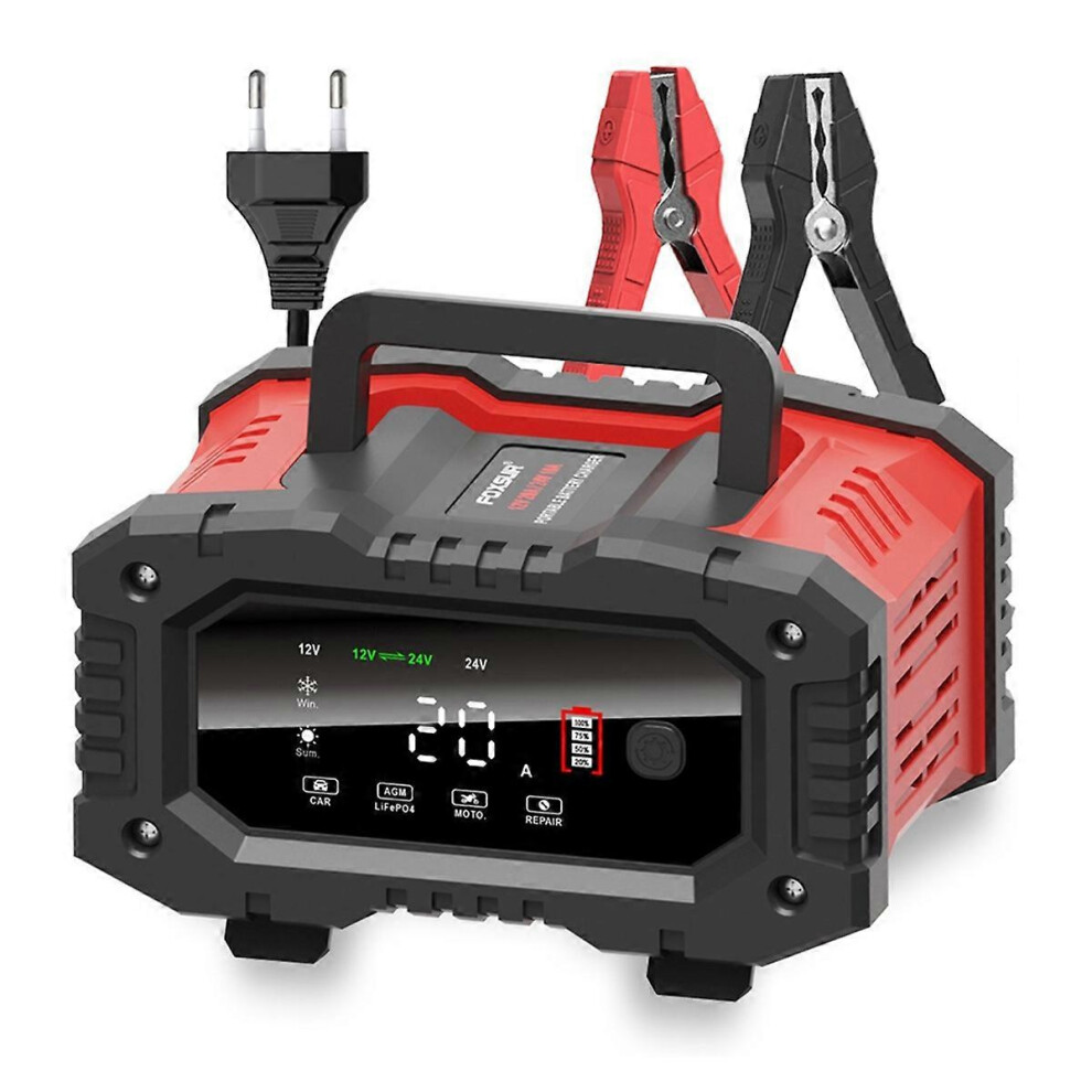 Car Battery Charger, 12V/20A And 24V/10A Automatic Charger Maintainer 9488771727097