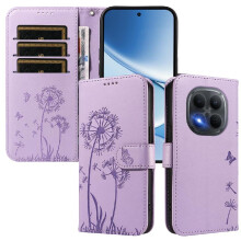 Compatible with Xiaomi Redmi Note 15 Pro 4G Flip Case Dandelion Print Leather Phone Case with Card Slots And Wrist Strap Stylish And Protective
