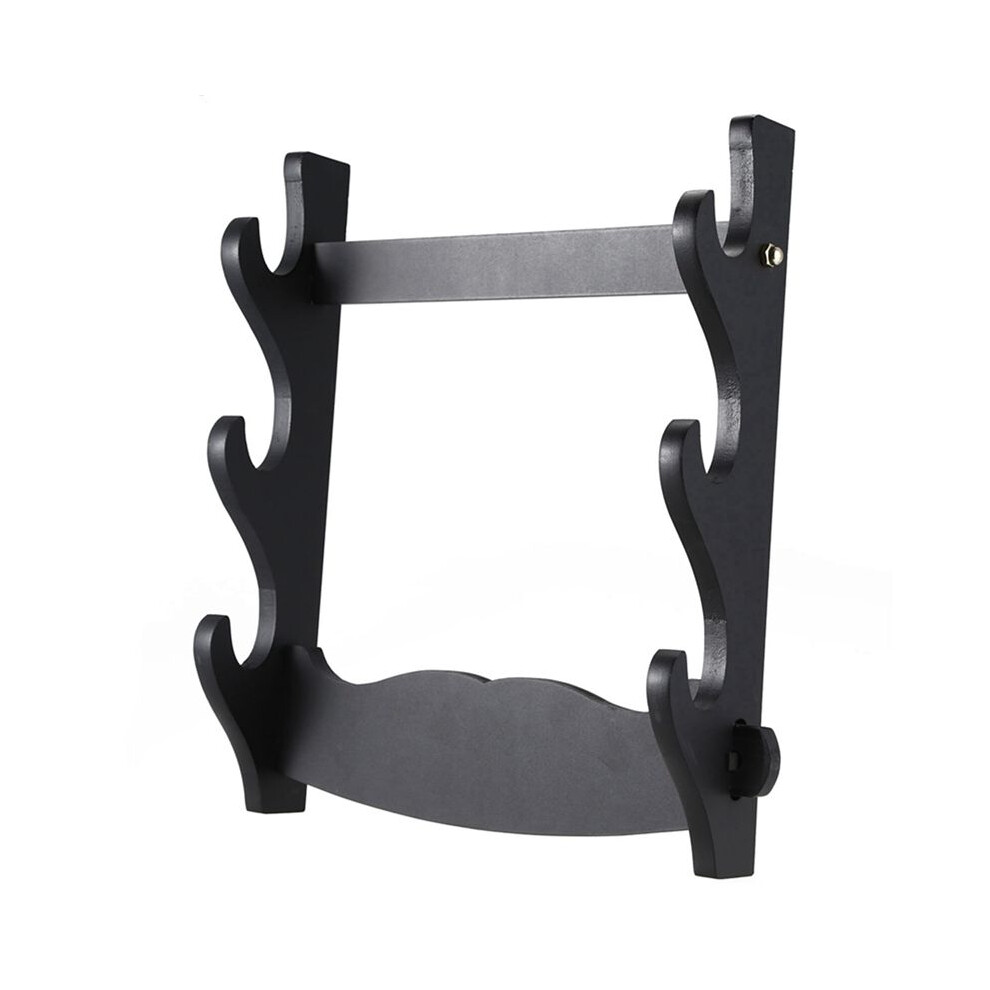 3 Tier Wall Mount Samurai Sword Katana Holder Stand Hanger Bracket Rack Display