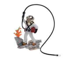 Aquarium Fish Tank Sea Treasure Diver Air Action Ornament Decoration Resin Gift Underwater Decorations for Home Garden