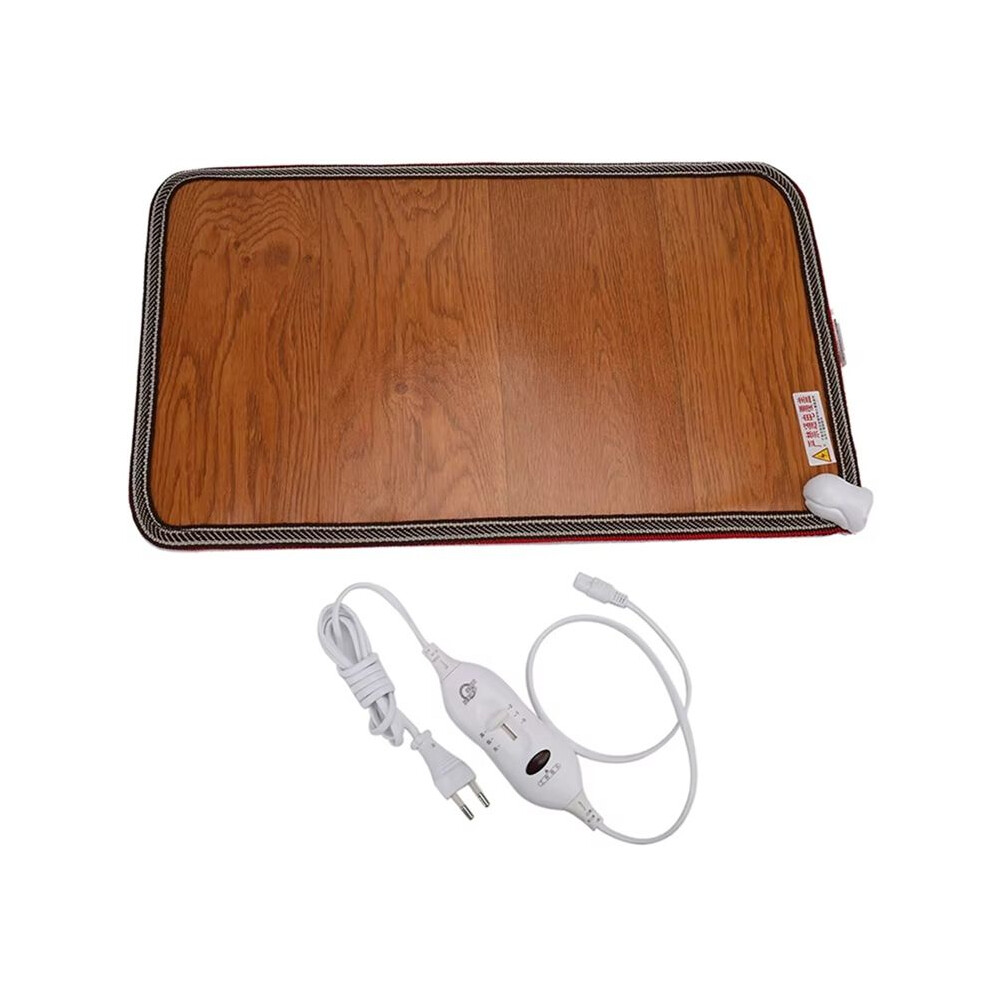 60W PU Heating Foot Mat Warmer Electric Heating Pads Feet Leg Warmer Carpet for Home Office Thermostat Warming Tools(EU)