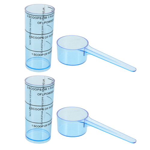2Sets Dental Messlöffel Messbecher Set Blau