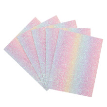 5Stk Gradient Glitzer Bügelmatte Stoff PU Für DIY Basteln
