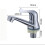 Bathroom taps lever set for basin and bathtub with chrome knobs 2